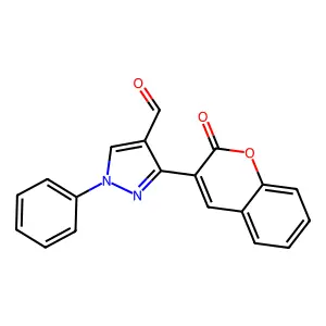 3-(2-oxo-2H-chromen-3-yl)-1-phenyl-1H-pyrazole-4-carbaldehyde structure