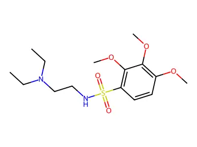 Benzenesulfonamide, N-(2-(diethylamino)ethyl)-2,3,4-trimethoxy- structure