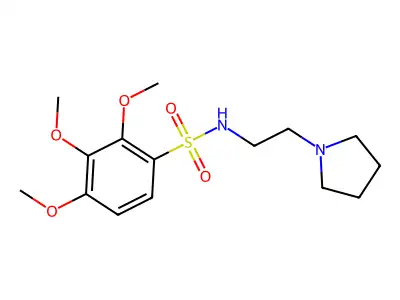 Benzenesulfonamide, N-(2-(1-pyrrolidinyl)ethyl)-2,3,4-trimethoxy- structure