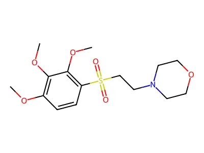 Morpholine, 4-(2-((2,3,4-trimethoxyphenyl)sulfonyl)ethyl)- structure