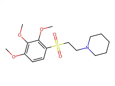 Piperidine, 1-(2-((2,3,4-trimethoxyphenyl)sulfonyl)ethyl)- structure