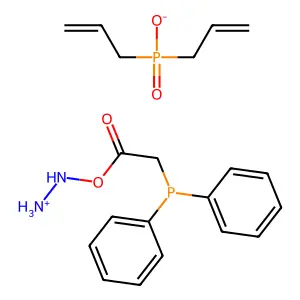 Acetic acid, (diphenylphosphinyl)-, hydrazide, mono(di-2-propenylphosphinate) structure