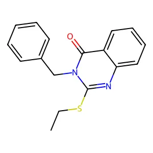 3-benzyl-2-(ethylsulfanyl)-4(3H)-quinazolinone structure