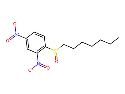 1-Heptylsulfinyl-2,4-dinitrobenzene structure