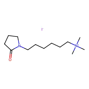 Ammonium, (6-(2-oxo-1-pyrrolidinyl)hexyl)trimethyl-, iodide structure