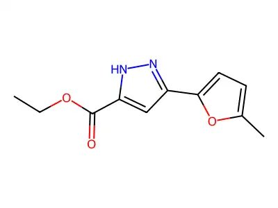Ethyl 5-(5-methylfuran-2-yl)-1H-pyrazole-3-carboxylate structure