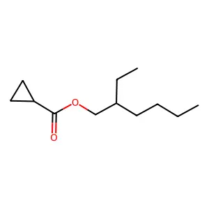 Cyclopropanecarboxylic acid, 2-ethylhexyl ester structure