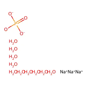 磷酸三钠十水合物 structure