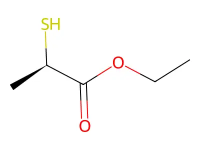 Ethyl 2-mercaptopropionate structure