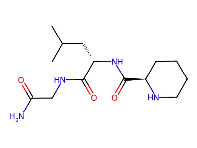 Pipecolyl-leucyl-glycinamide structure