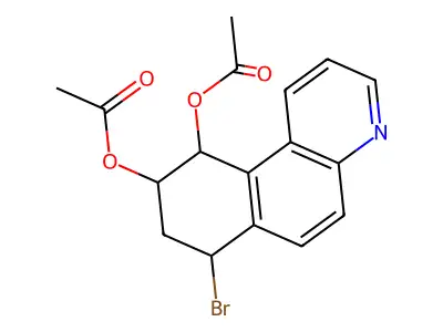 7-Bromo-7,8,9,10-tetrahydrobenzo[f]quinoline-9,10-diyl diacetate structure