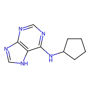 N-cyclopentyl-9H-purin-6-amine structure