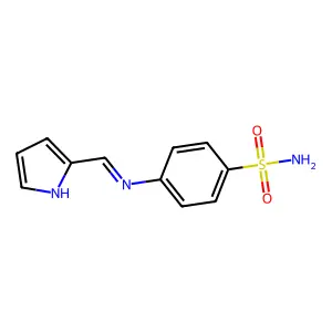 (E)-4-(((1H-pyrrol-2-yl)methylene)amino)benzenesulfonamide structure