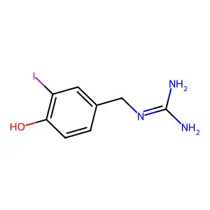 4-Hydroxy-3-iodobenzylguanidine structure