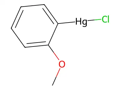 Mercury, chloro(2-methoxyphenyl)- structure