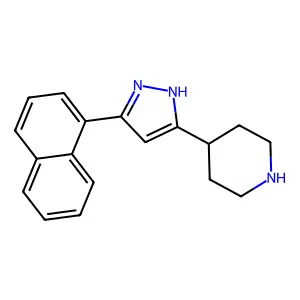 4-[5-(1-naphthyl)-1H-pyrazol-3-yl]piperidine structure