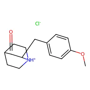 1-Azabicyclo(2.2.2)octan-3-one, 2-((4-methoxyphenyl)methyl)-, hydrochloride structure
