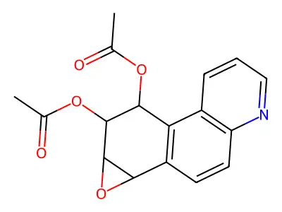1a,8,9,9a-Tetrahydro[1]benzoxireno[3,2-f]quinoline-8,9-diyl diacetate structure