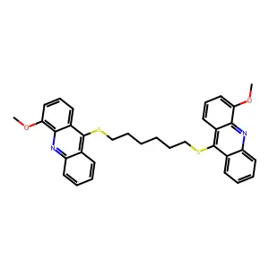Acridine, 9,9'-(1,6-hexanediylbis(thio))bis(4-methoxy- structure