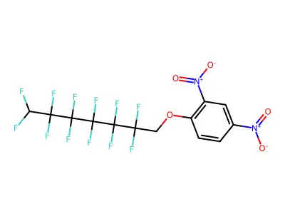 7-(2,4-Dinitrophenoxy)-1,1,2,2,3,3,4,4,5,5,6,6-dodecafluoroheptane structure