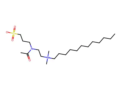 3-[Acetyl-[2-[dodecyl(dimethyl)azaniumyl]ethyl]amino]propane-1-sulfonate structure