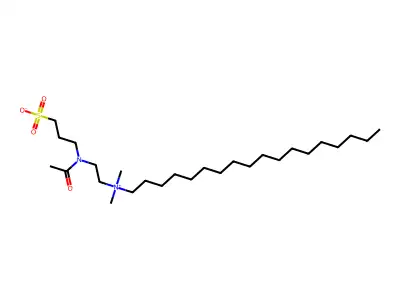 3-[Acetyl-[2-[dimethyl(octadecyl)azaniumyl]ethyl]amino]propane-1-sulfonate structure