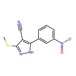3-(Methylthio)-5-(3-nitrophenyl)-1H-pyrazole-4-carbonitrile structure
