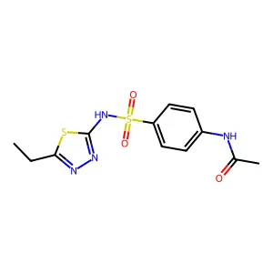 N-(4-(((5-Ethyl-1,3,4-thiadiazol-2-yl)amino)sulfonyl)phenyl)acetamide structure