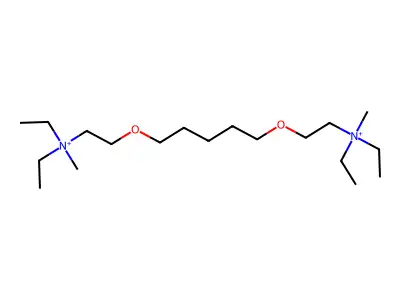 2,2a(2)-[(1,5-Pentanediyl)bis(oxy)]bis[N,N-diethyl-N-methylethanaminium] structure