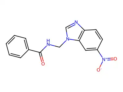 Benzamide, N-((6-nitro-1H-benzimidazol-1-yl)methyl)- structure