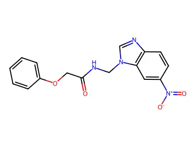Acetamide, N-((6-nitro-1H-benzimidazol-1-yl)methyl)-2-phenoxy- structure