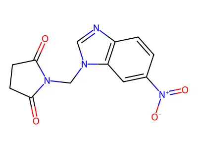 2,5-Pyrrolidinedione, 1-((6-nitro-1H-benzimidazol-1-yl)methyl)- structure