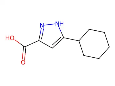 3-cyclohexyl-1H-pyrazole-5-carboxylic acid structure