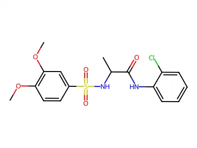 N-(2-Chlorophenyl)-2-[[(3,4-dimethoxyphenyl)sulfonyl]amino]propanamide structure