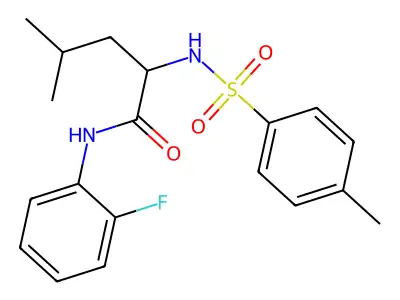 N-(2-Fluorophenyl)-4-methyl-2-[[(4-methylphenyl)sulfonyl]amino]pentanamide structure