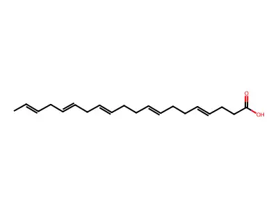 4,8,12,15,18-Eicosapentaenoic acid structure