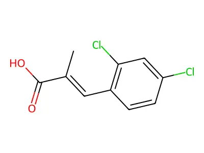 3-(2,4-Dichlorophenyl)-2-methylprop-2-enoic acid structure