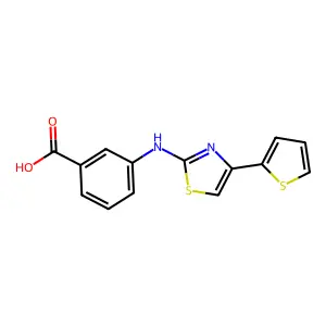 3-(4-Thiophen-2-yl-thiazol-2-ylamino)-benzoic acid structure