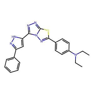 C22H21N7S structure