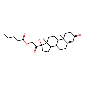 [2-[(8R,9S,10R,13S,14S,17S)-17-hydroxy-10,13-dimethyl-3-oxo-2,6,7,8,9,11,12,14,15,16-decahydro-1H-cyclopenta[a]phenanthren-17-yl]-2-oxoethyl] pentanoate structure
