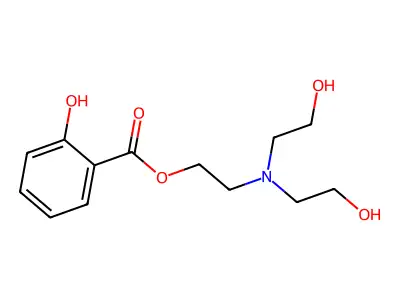 Trolamine salicylate monoester structure