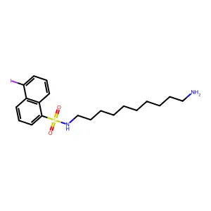 1-Naphthalenesulfonamide, N-(10-aminodecyl)-5-iodo- structure