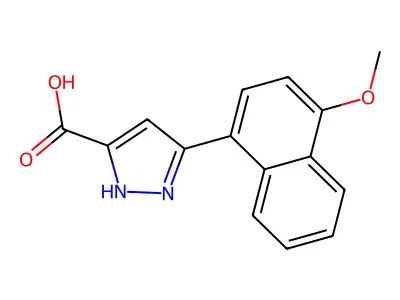 5-(4-Methoxynaphthalen-1-yl)-1H-pyrazole-3-carboxylic Acid structure