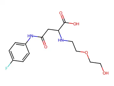 4-(4-Fluoroanilino)-2-[2-(2-hydroxyethoxy)ethylamino]-4-oxobutanoic acid structure