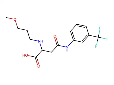 2-(3-Methoxypropylamino)-4-oxo-4-[3-(trifluoromethyl)anilino]butanoic acid structure
