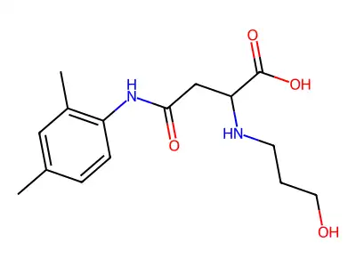 4-(2,4-Dimethylanilino)-2-(3-hydroxypropylamino)-4-oxobutanoic acid structure