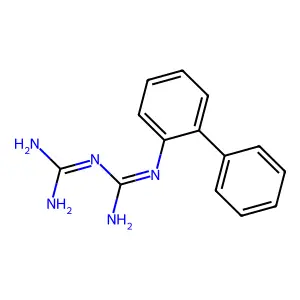 N-biphenyl-2-ylimidodicarbonimidic diamide structure