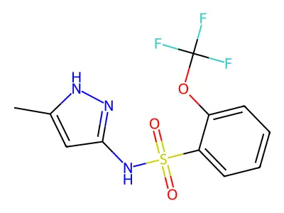 N-(5-methyl-1H-pyrazol-3-yl)-2-(trifluoromethoxy)benzenesulfonamide structure