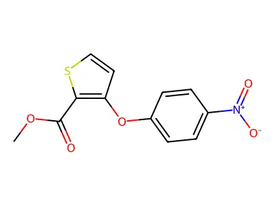 Methyl 3-(4-nitrophenoxy)thiophene-2-carboxylate structure