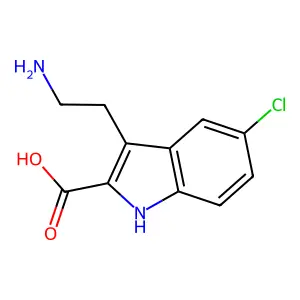 3-(2-aminoethyl)-5-chloro-1H-indole-2-carboxylic acid structure